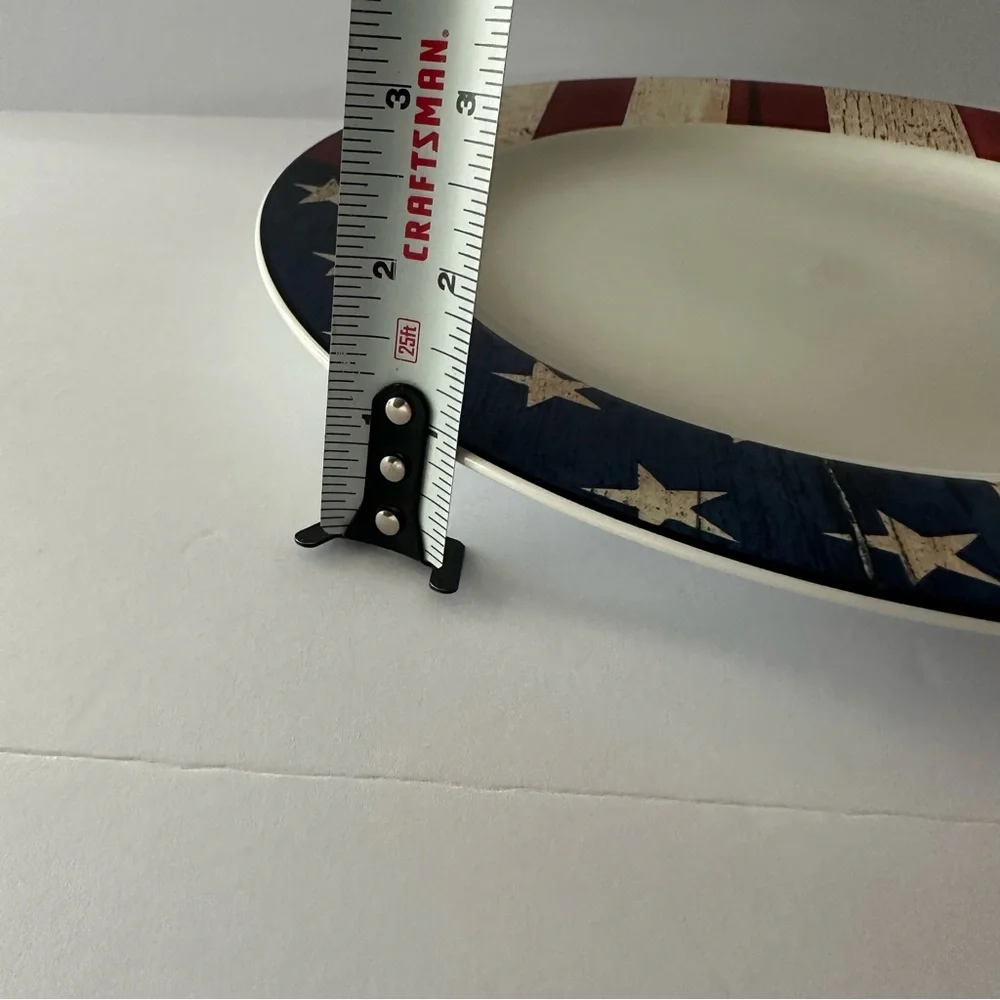 Colonial Warren Kimble Sacura Flag/Stars Striped Dinner Plate Replacement